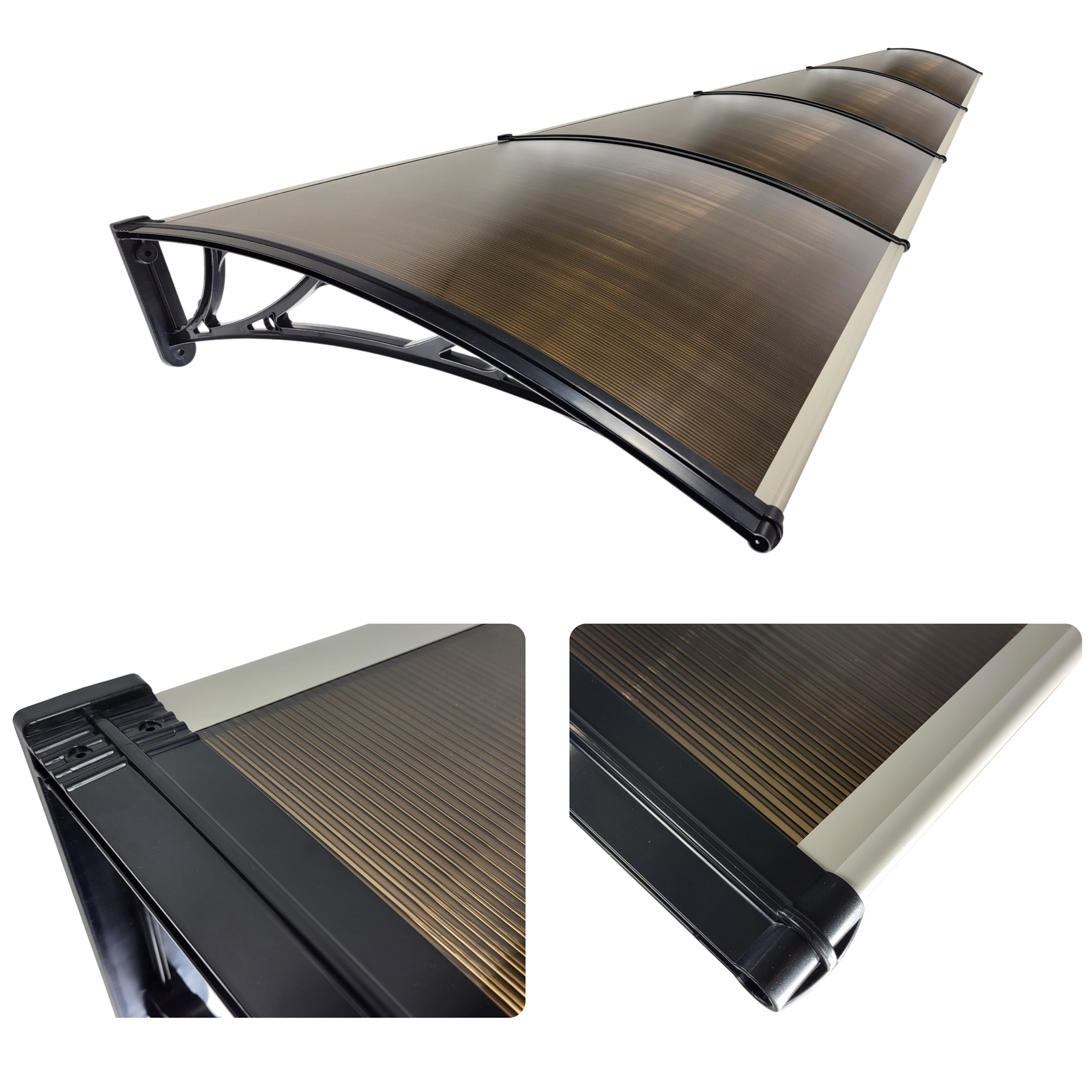 Nowoczesny daszek nad drzwi 400x80 Metal-Gum